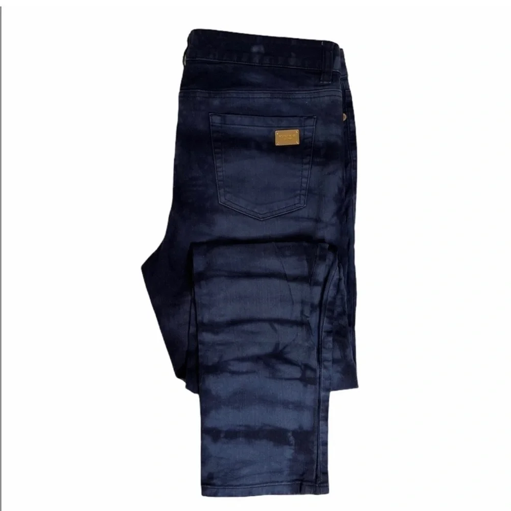 NEW Michael Kors Skinny Jeans Size 0 tie dye Blue RETRO Y2K